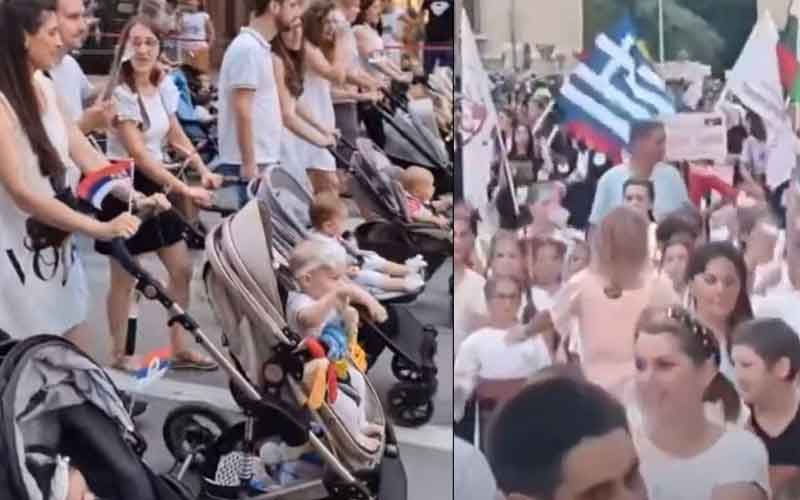 50.000 Σέρβοι βγήκαν στους δρόμους για την υπεράσπιση της παραδοσιακής οικογένειας -Ανάμεσα στις Σημαίες και Ελληνική (video)
